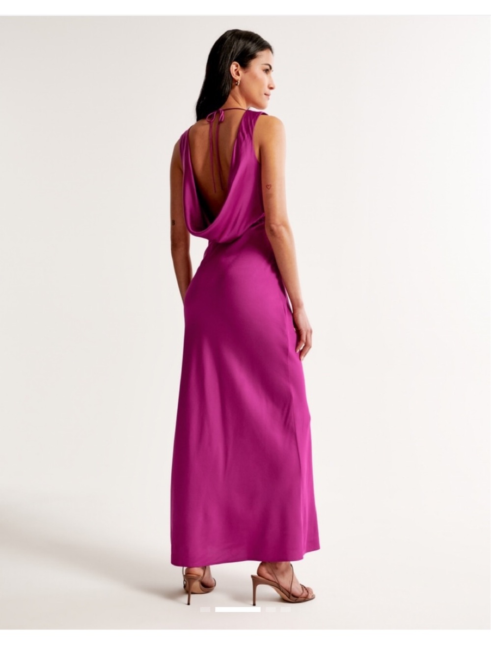 Abercrombie V-Neck Fuchsia Maxi Dress - Picture 2 of 5